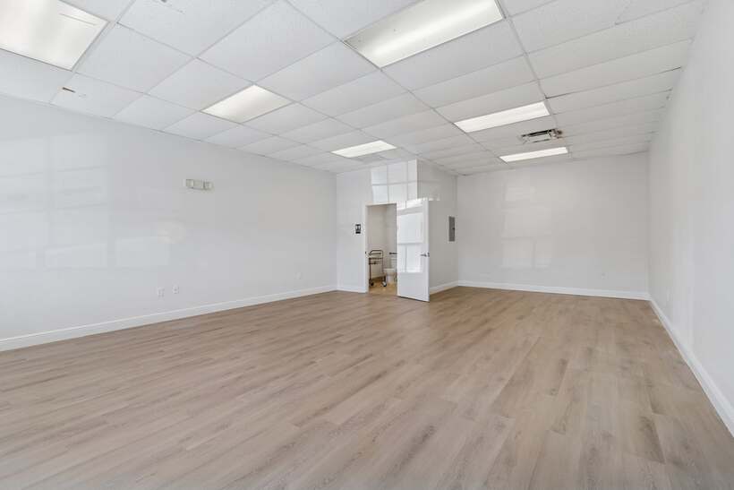 8800 Office Park suite interior with restroom