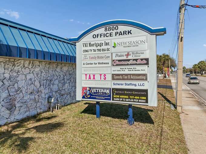 8800 Office Park tenant sign