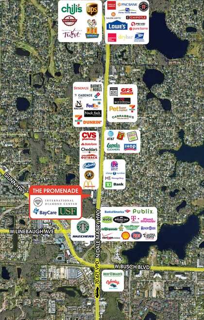 The Promenade trade area & tenant map